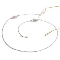 Металлическая нескользящая цепочка серебряного цвета, для очков и масок GL050