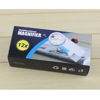 Magnifier with universal backlight, magnifying glass with handle 7011-XX, diameter 38 mm, magnification: 12Х