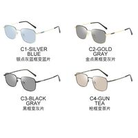 Очки металлические фотохромные с защитой от синего света 9802-GT