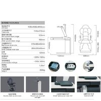 Ophthalmologist workstation, combined table + chair CS-700E, tabletop 1120*470 mm