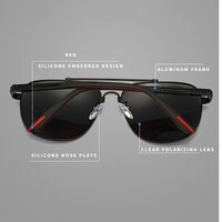 Polarized metal sunglasses with UV400 protection 2924-GT