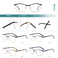 Metal frames for glasses with spring hinges Big City RP9015-1