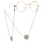 Металлическая нескользящая цепочка бронзового цвета, с зубчатым колесом, для очков и масок GL119