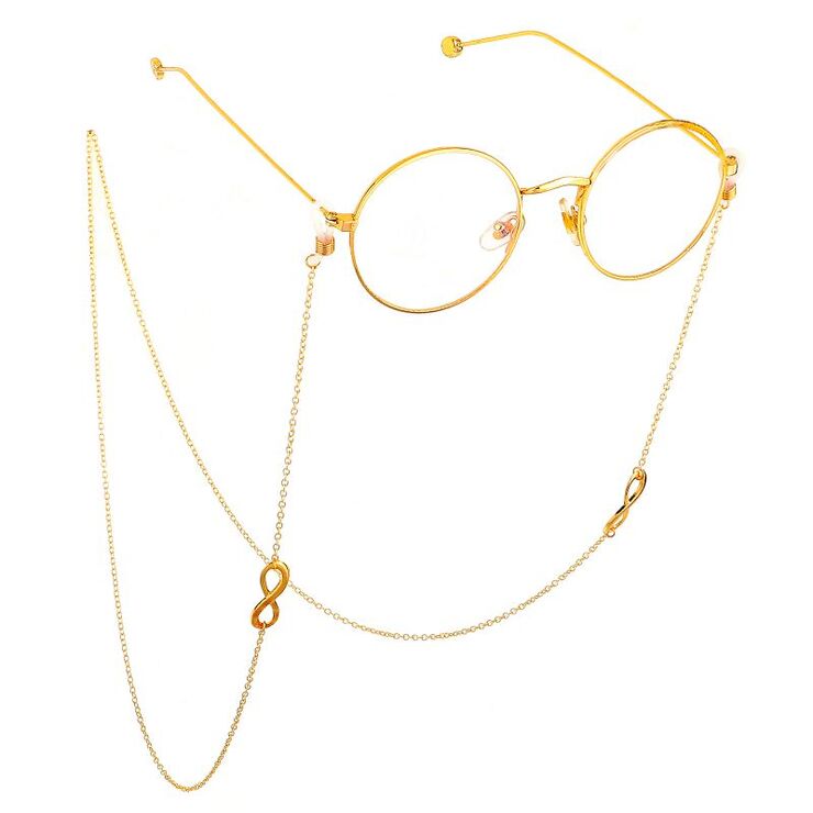 Металлическая нескользящая цепочка, с номером 8, для очков и масок GL057