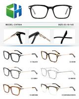 Plastic acetate frame with spring hinges CH7604-DA