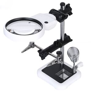 Tabletop multifunctional magnifying glass with backlight 16129AC-XX, magnification: 3,5X, 5,25X