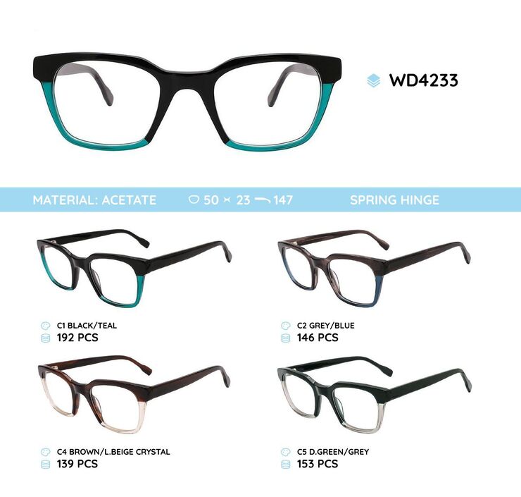 Plastic acetate eyeglasses frame for women WD4233
