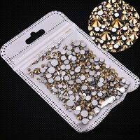 Set of rhinestones with flat bottom for decorating frames and glasses, 39 colors, PD0006