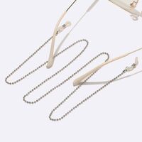 Металлическая нескользящая цепочка серебряного цвета, для очков и масок GL1560