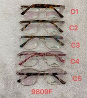 Metal frame for glasses with spring hinges 9809F