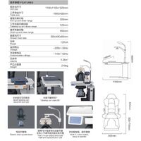 Ophthalmologist workstation, combined table + chair PK-188AB, tabletop 1000*480 mm