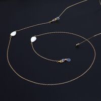 Металлическая нескользящая цепочка золотого цвета, с сердечками из ракушек, для очков и масок GL1731