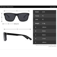 Plastic square light sunglasses Elit 2219-EL