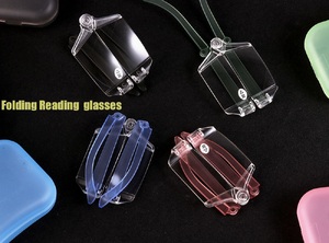 Folding plastic eyeglasses for reading with case YL-4015
