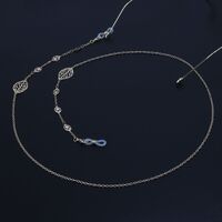 Gold-colored metal non-slip chain, with leaves, for glasses and masks GL902