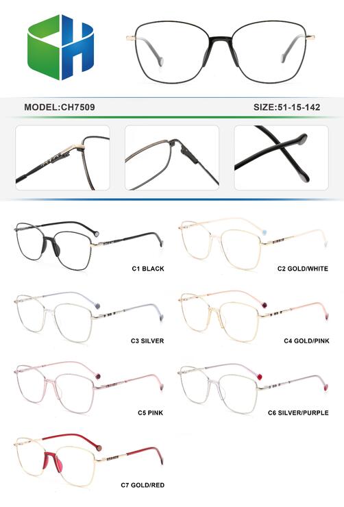 Оправа металлическая с мягким носоупором и флексом CH7509-DA