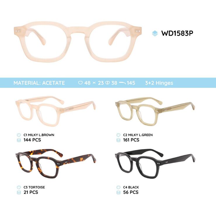 Plastic acetate eyeglasses frame WD1583P
