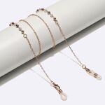 Металлическая нескользящая цепочка золотого цвета, с бусинами, для очков и масок GL1621