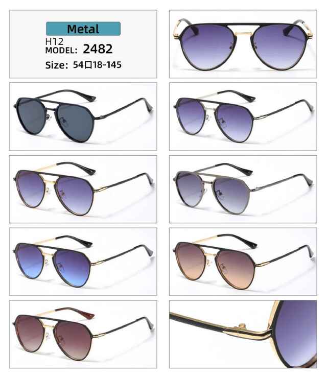 Солнцезащитные поляризационные металлические H12 очки Matrix MT2482