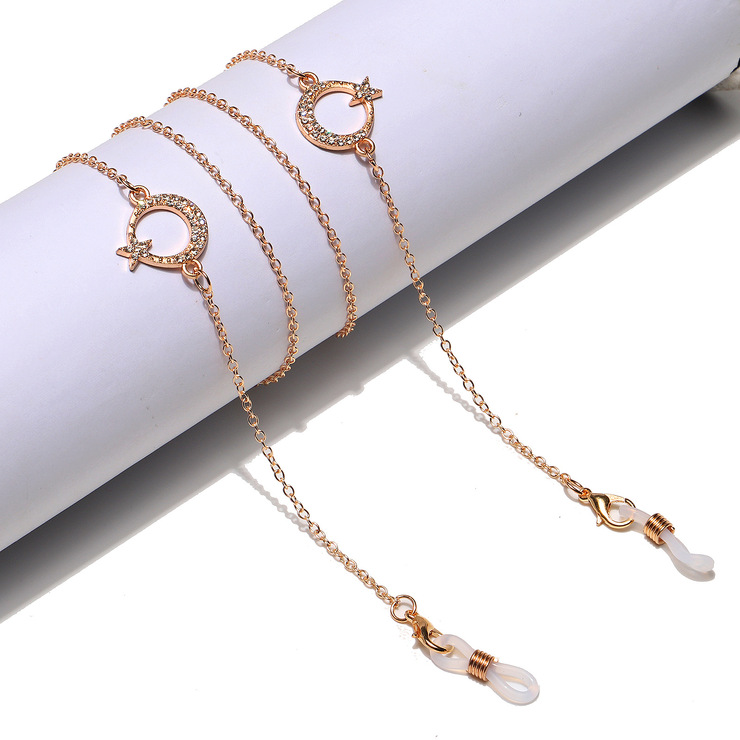 Металлическая цепочка для очков и масок с кулоном 