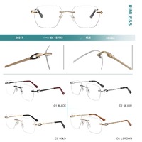 Rimless metal frames for glasses Big City 25617