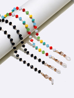 Acrylic black and malachite green glasses chain retro fashion GM095