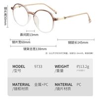 Очки пластиковые TR90 с защитой от синего света 9733-3-GT