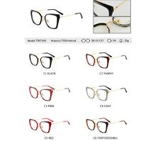 Combined frame (metal + TR90) or glasses with blue light protection, with spring hinges FA87006