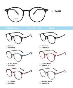 Plastic Ultem eyeglasses frame 24011