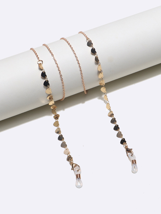 Цепочка для очков с жемчугом в виде сердца GL1341