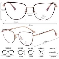 Оправа металлическая с линзами Blue Ray Cut MAMO F93002