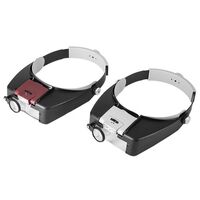 Binocular magnifier with backlight, magnifying glass with head mount 81007-A-XX, magnification: 1,5Х, 3Х, 8,5Х, 10Х