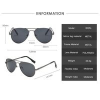 Polarized metal sunglasses with UV400 protection 3025L-2-GT