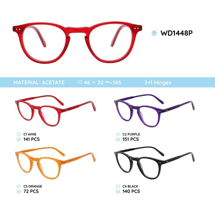 Plastic acetate eyeglasses frame for women WD1448P
