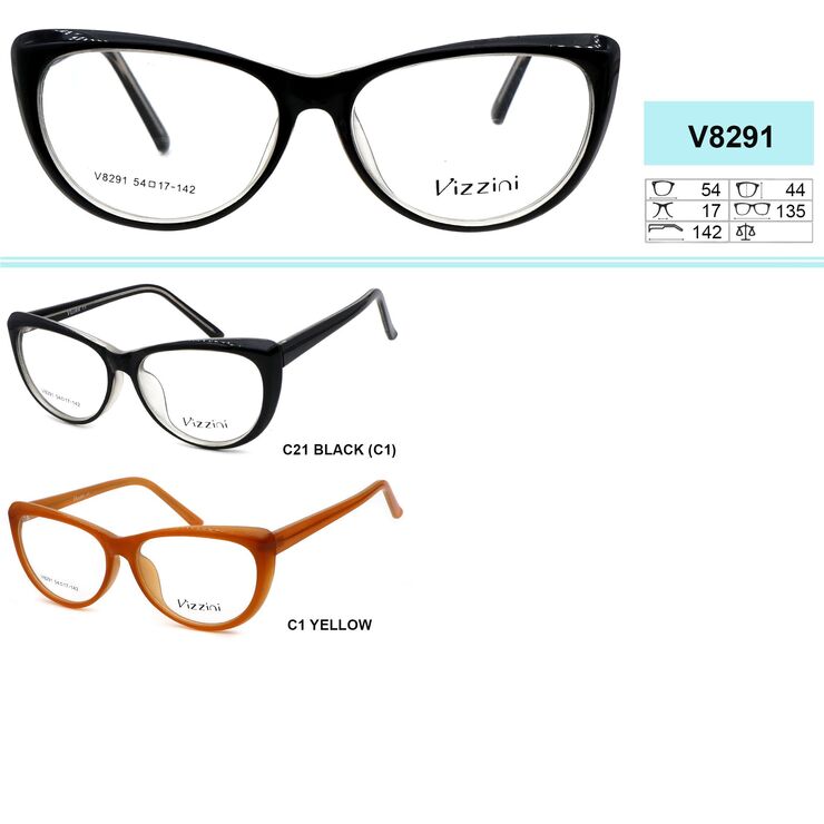Plastic frames for eyeglass VIZZINI V8291