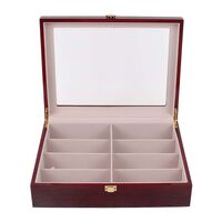 Планшет настольный для демонстрации оправ и очков на 8 мест, с крышкой, лакированное дерево