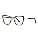 Metal + TR90 plastic Blue Blocker glasses frame for women with UV and blue light protection lenses More FCS3150
