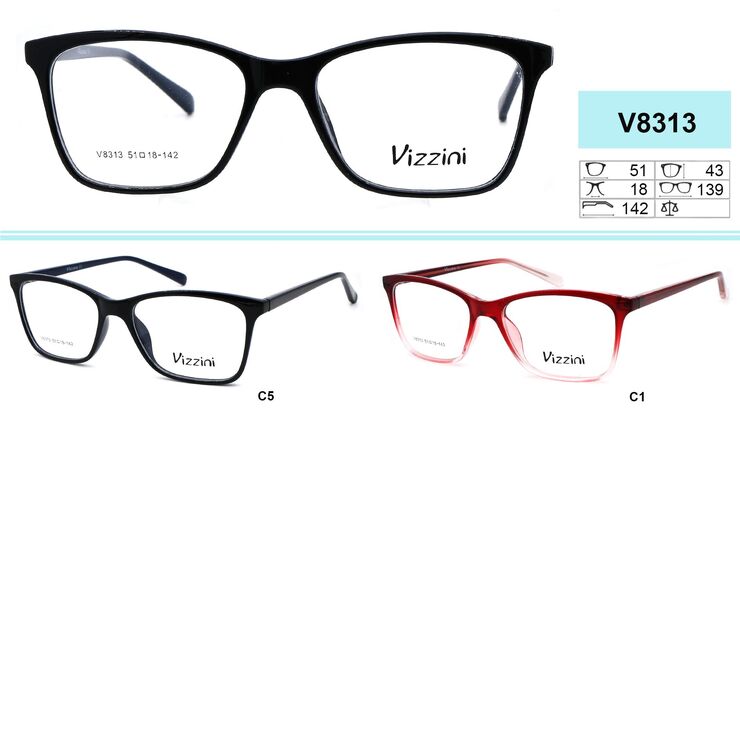Plastic frames for glasses VIZZINI V8313-1