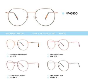 Metal women's frame for glasses MW3100