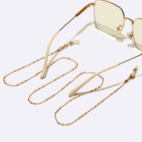 Gold-colored metal non-slip chain, with beads, for glasses and masks GL1645