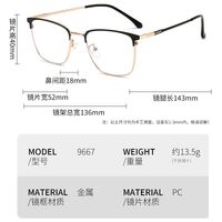 Очки металлические с защитой от синего света 9667-2-GT