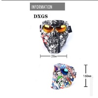 Очки-маска защитные противоударные спортивные 风镜-骷颅头转印