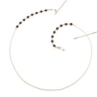 Металлическая нескользящая цепочка золотого цвета, с черными вставками, для очков и масок GL799