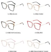 Combined frame (metal + TR90) or glasses with blue light protection, with spring hinges FA87068