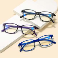 Metal eyeglasses for reading with a case, Blue ray cut, diopters from +2.50, PD62-64, KY818