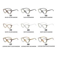 Очки пластиковые женские с защитой от синего света 22029镶钻-PN