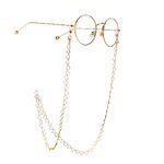 Металлическая нескользящая цепочка золотая, с медным полым сердцем, для очков и масок GL1000