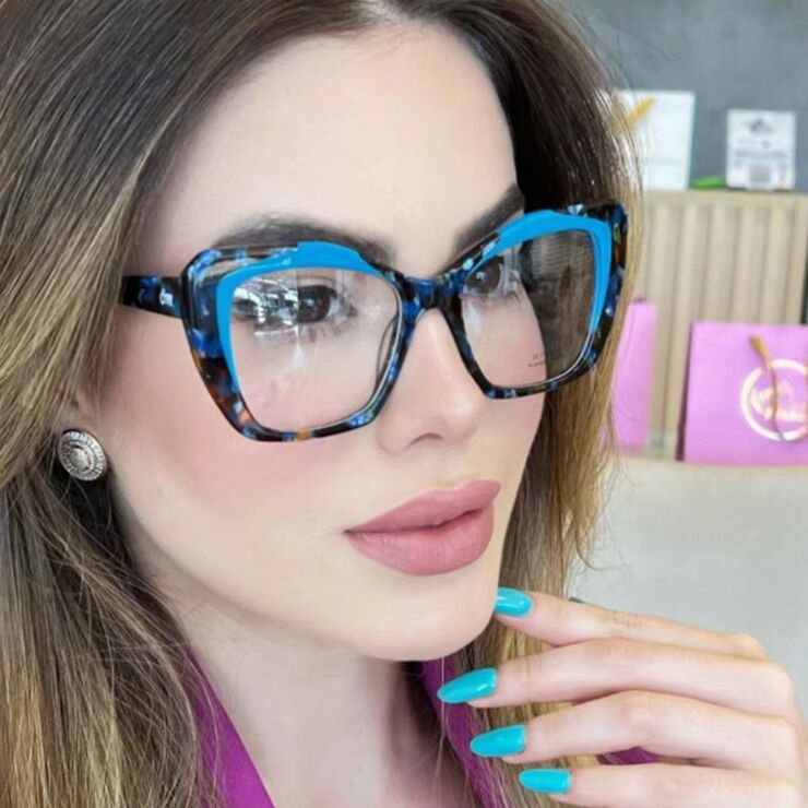Очки пластиковые TR90 женские с защитой от синего света TR5213-PN