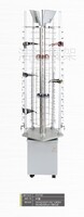 Glasses rotating floor stand with 80 slots, mirrors and bollard HD709