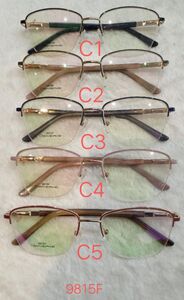 Nylor metal frame for glasses with spring hinges 9815F